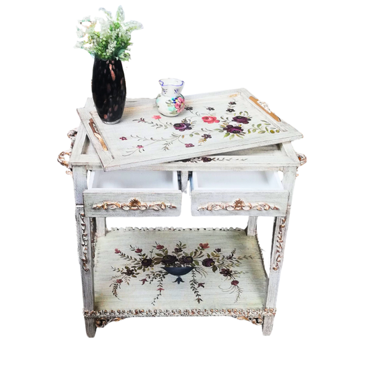 Blossom Duo Cart - Removable Tray Top &  Two Drawers