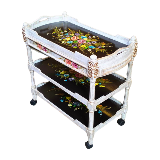 Blossom Trio Cart - Removable Tray Top &  Two Drawers