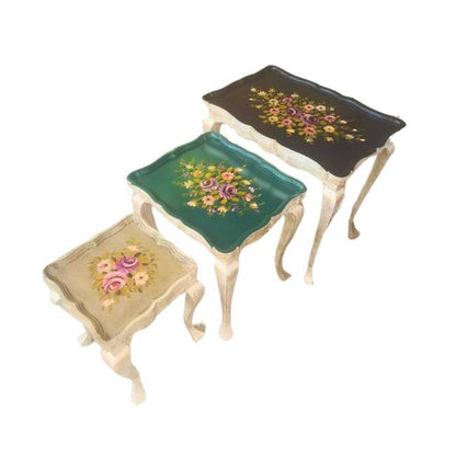 Blossom Trio Wooden Nesting Tables