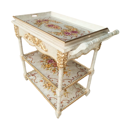 Petal Harmony Trolley - Removable Tray Top & Drawer