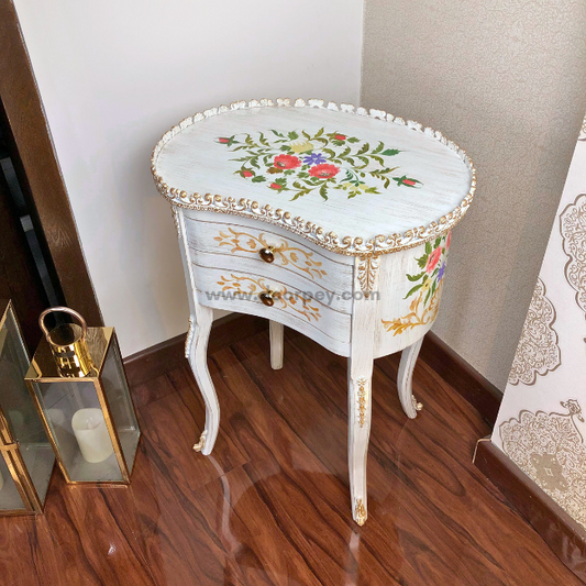 Regal Flower Kideny Wooden Table