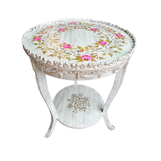 Vivid Bloom - French End Table