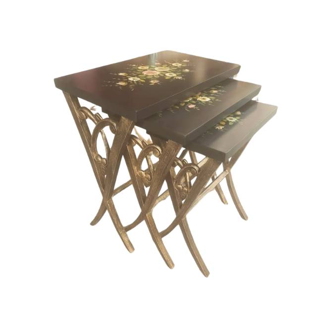 Get premium hand painted wooden nesting tables with cash on delivery only on Doorpey.com Home Delivery available across Pakistan