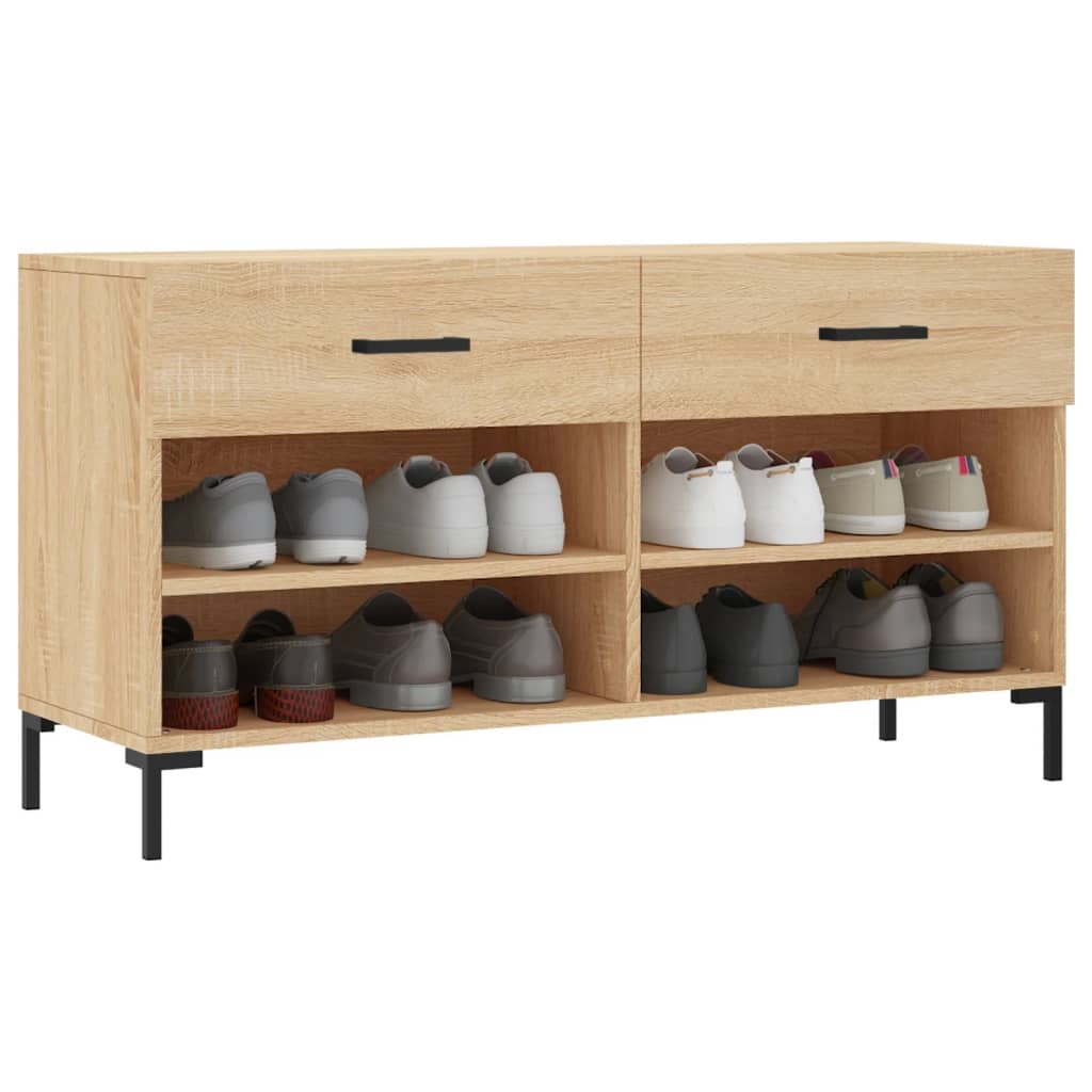 Smooth Stack Shoe Rack featuring a top drawer and two columns of shelves