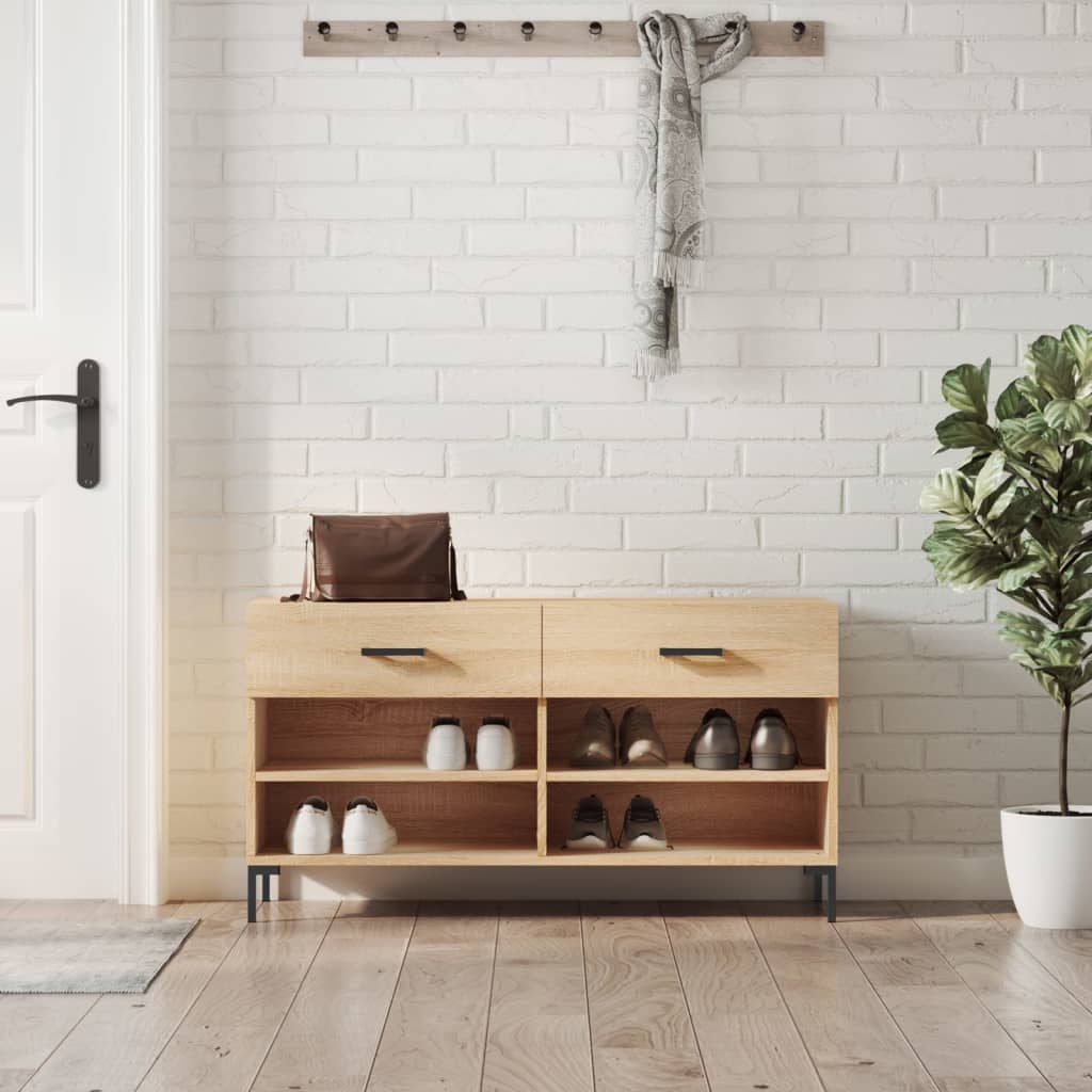 Smooth Stack Shoe Rack with two columns, four sections, and a top drawer