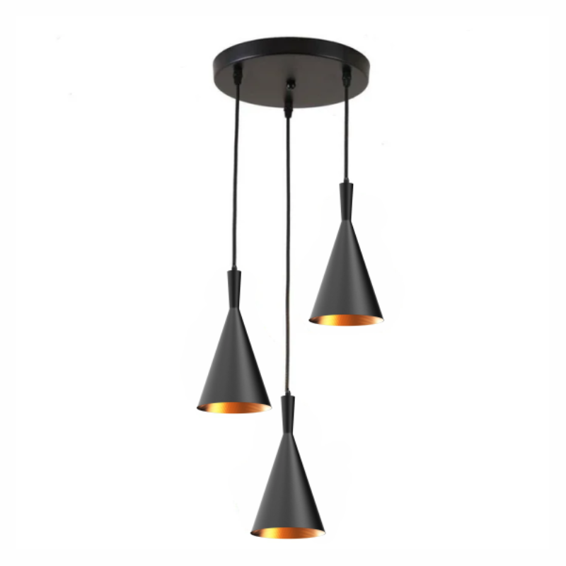 Round Base 3 in 1 Cone Hanging Light | Doorpey.com